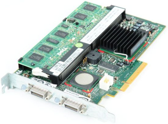 Picture of Dell PERC 5/E 256MB SAS SATA PCIe Dual Port External RAID Controller DM479