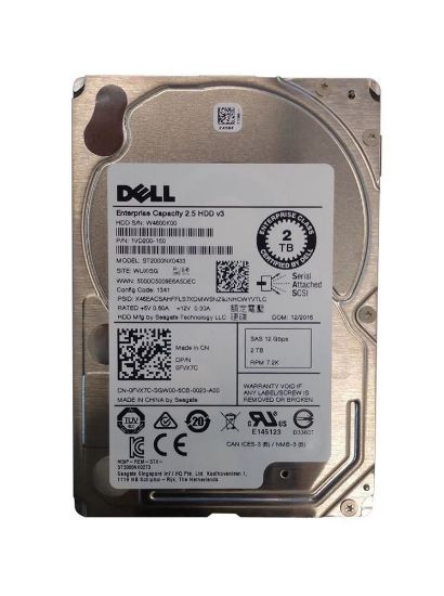 Picture of Dell 2TB SAS 7.2K 12G (2.5") Hard Drive FVX7C 0FVX7C