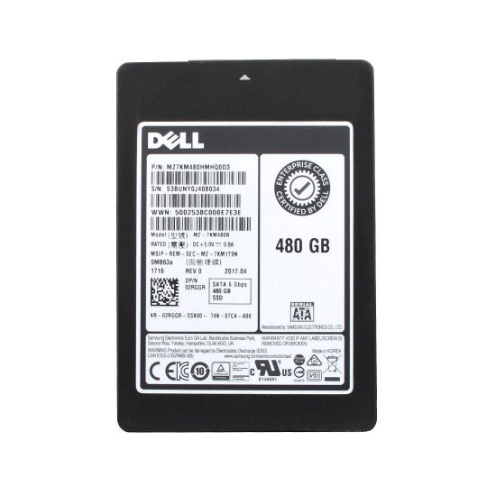 Picture of Dell 480GB SATA Mixed Use MLC 6G (2.5") Solid State Drive 2RGGR 02RGGR