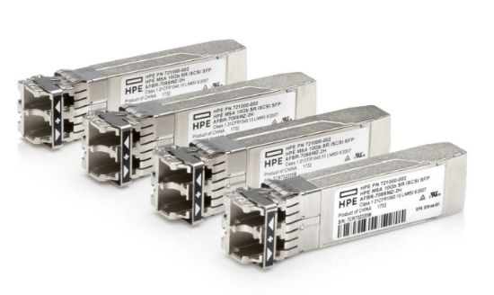 Picture of HPE MSA 10Gb Short Range iSCSI SFP+ 4-pack Transceiver C8R25A 721748-001