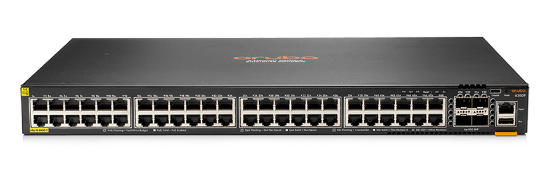Picture of HPE Aruba Networking CX 6300F 48-port 1GbE Class 4 PoE and 4-port SFP56 Switch JL665A